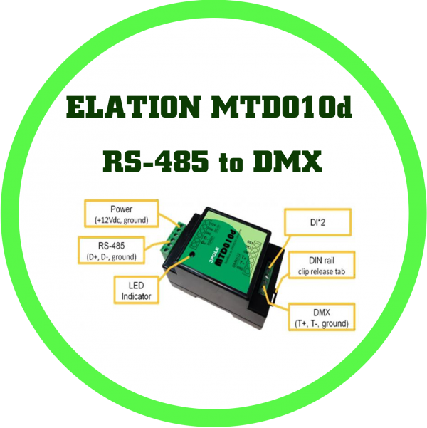 ELATION MTD010d RS-485 to DMX 轉換器