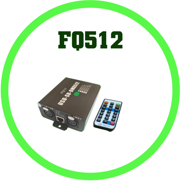 多功能自動燈光控制 USB RS232 485 DMX512控制盒 FQ512