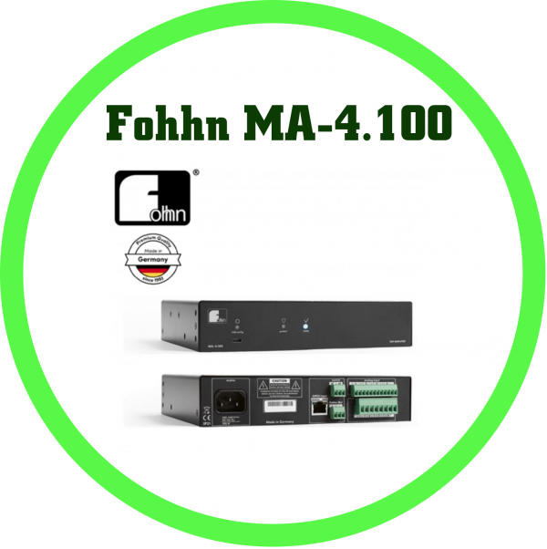 四通道數位網路DSP擴大機 Fohhn MA-4.100
