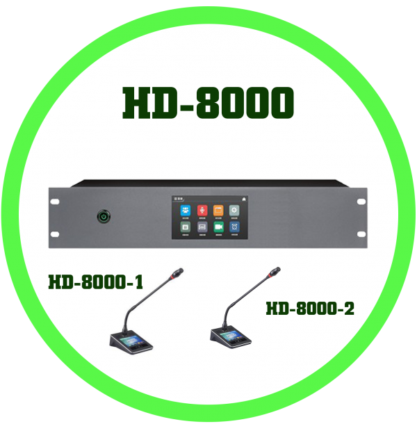 HD-8000 全數位繁體中文會議系統控制主機