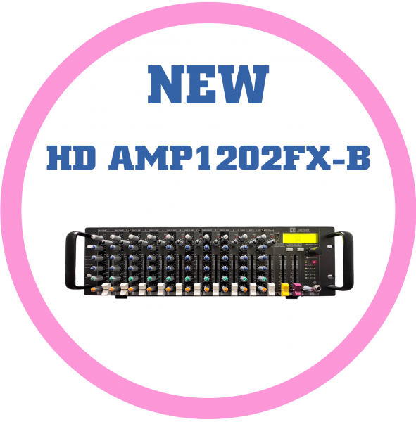 new HD AMP1202FX-B 機櫃型混音擴大機