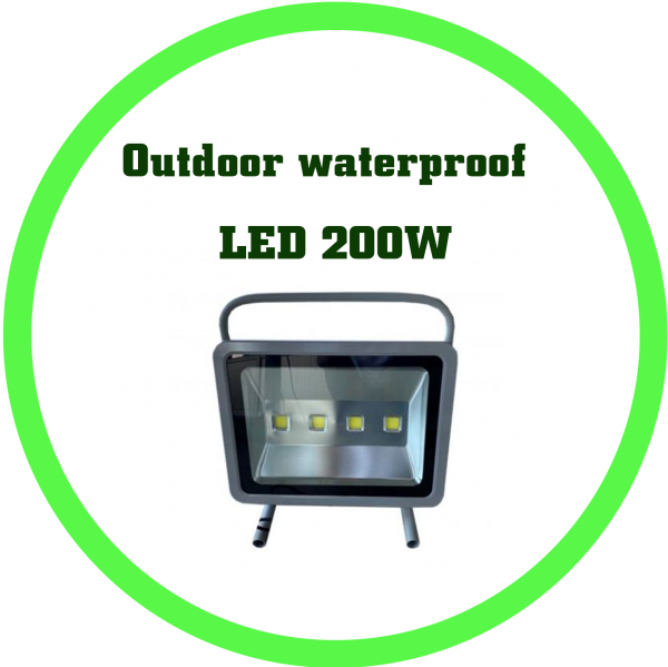戶外防水LED 200W 超亮度大廣角移動式工地燈  (可調角度)