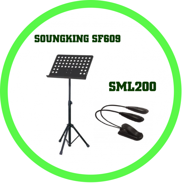 SOUNGKING SF609 譜架 & SML200 鵝頸譜架燈