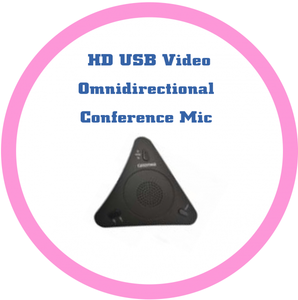 HD USB 視訊全指向會議介面麥克風 (帶喇叭)