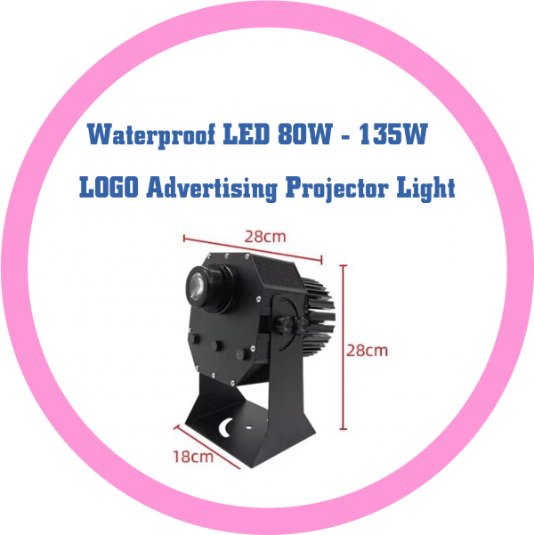 防水 LED 80W - 135W LOGO廣告投射燈 燈片可選擇 : 單片 & 四片款